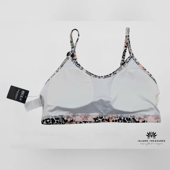 Tropical Leopard Yoga Crop Top – Workout Activewear | NWT Size Large - Picture 6 of 13